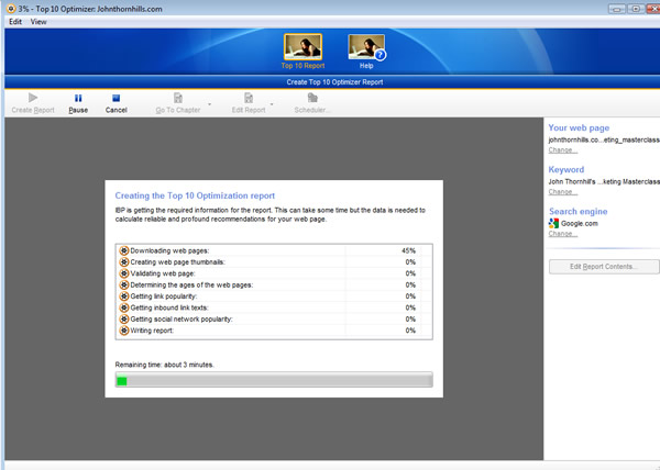 IBP Generating The Report