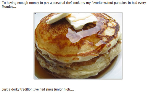 Do you want a Haley Milano pancake?